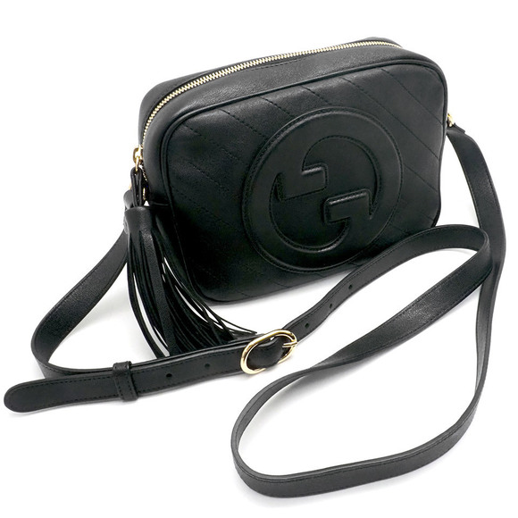 Gucci Blondie Shoulder Bag Leather Black - Picture 2 of 4